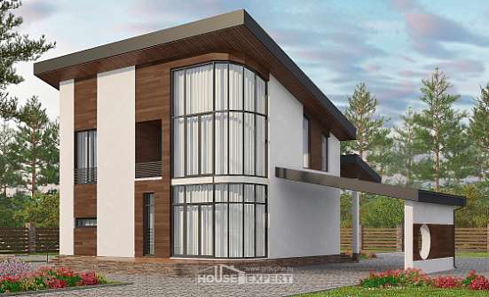 230-001-П Проект двухэтажного дома мансардой, классический коттедж из кирпича, Ковдор