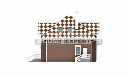 155-003-Л Проект двухэтажного дома, гараж, красивый загородный дом из керамзитобетонных блоков, Заполярный