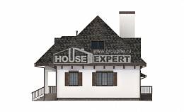 110-002-Л Проект двухэтажного дома с мансардным этажом и гаражом, бюджетный домик из бризолита Заполярный, House Expert