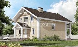 150-007-Л Проект двухэтажного дома с мансардой, уютный домик из газобетона, Кандалакша