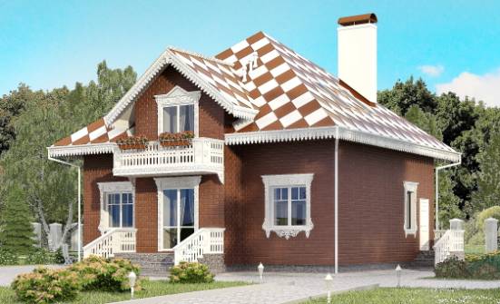 155-003-Л Проект двухэтажного дома, гараж, классический загородный дом из блока, Мурманск