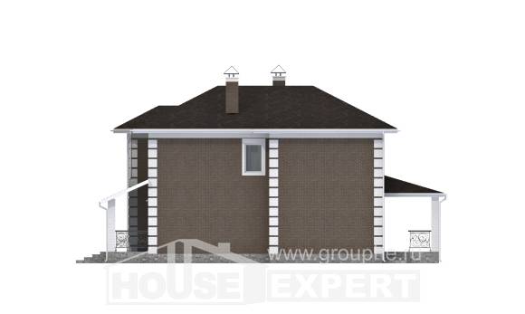 185-002-П Проект двухэтажного дома, простой коттедж из арболита Апатиты, House Expert