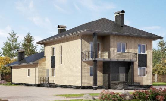 305-003-Л Проект двухэтажного дома, огромный загородный дом из блока Заполярный | Проекты домов от House Expert