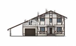 250-002-Л Проект двухэтажного дома с мансардным этажом и гаражом, красивый дом из кирпича Кандалакша, House Expert