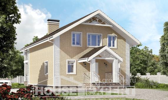 150-007-Л Проект двухэтажного дома с мансардным этажом, доступный домик из газобетона Мончегорск, House Expert