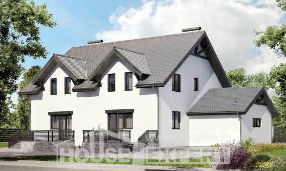 290-003-П Проект двухэтажного дома мансардой, уютный домик из арболита Ковдор, House Expert
