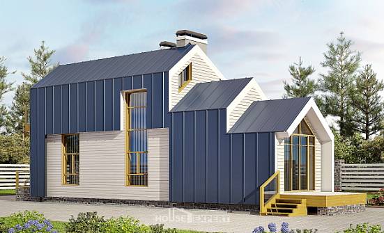 060-006-П Проект двухэтажного дома мансардой, современный домик из бризолита Ковдор | Проекты домов от House Expert