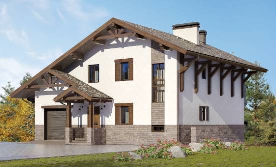 305-002-П Проект трехэтажного дома мансардой, просторный домик из кирпича Кандалакша | Проекты домов от House Expert