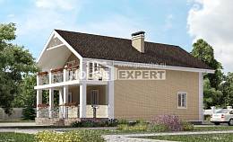 150-007-Л Проект двухэтажного дома с мансардой, доступный дом из керамзитобетонных блоков Мончегорск, House Expert