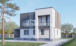 150-017-П Проект двухэтажного дома, современный загородный дом из газосиликатных блоков Ковдор, House Expert