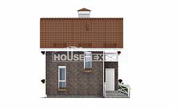 045-001-Л Проект двухэтажного дома мансардный этаж, дешевый дом из бризолита Оленегорск, House Expert