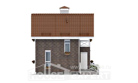 045-001-Л Проект двухэтажного дома мансардный этаж, дешевый дом из бризолита Оленегорск, House Expert