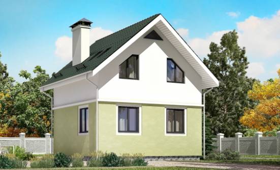 070-001-П Проект двухэтажного дома с мансардой, классический дом из керамзитобетонных блоков Кандалакша | Проекты домов от House Expert